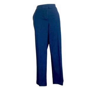 BODEN navy chino pants slacks, flat front, straight leg, ankle slit, pockets 10R